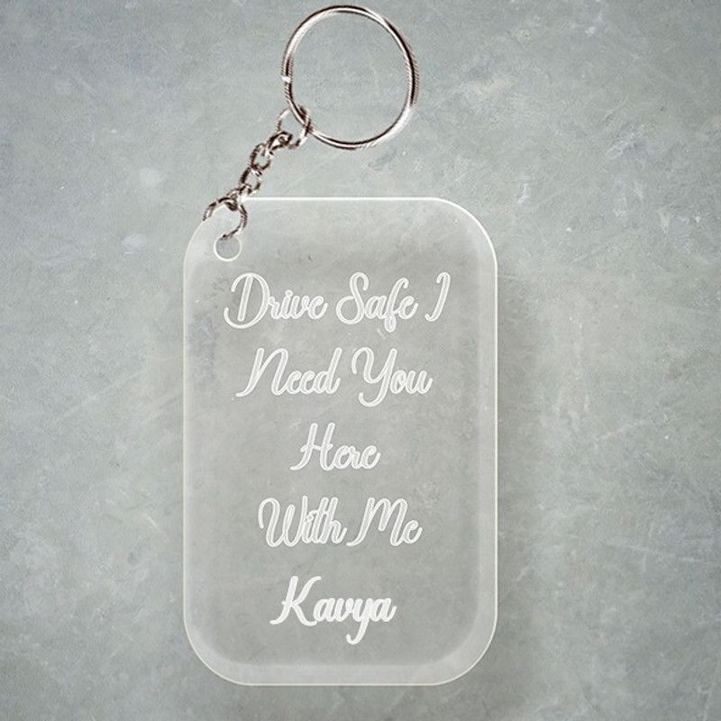 SY Gifts D2 Drive Safe Keychain With Kavya Name Key Chain