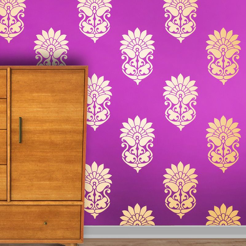 Decorze DMWS-95 wall painting stencil Stencil  (Pack of 1, Motif Stencil)