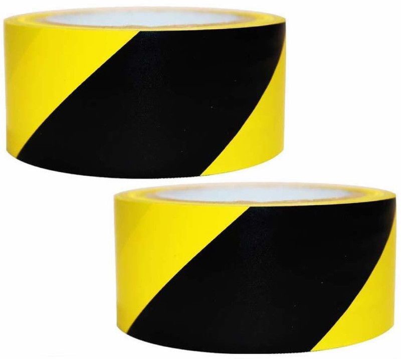 mastBus Single Sided HandHeld Floor Marking Tape (Manual)  (Set of 2, Yellow & Black)