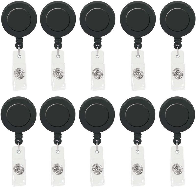 Box 18 Plastic ID Badge Reel  (Pack of 10)