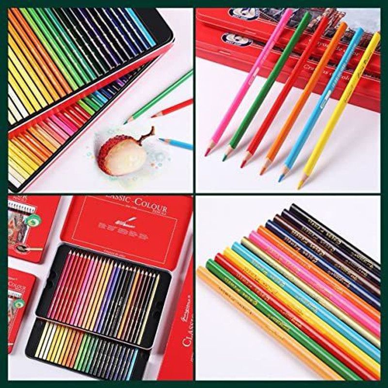 BHALALA ENTERPRISE 48 Solid Paint Watercolor Set Iron Boxed Brush Pen Pencil For Drawing  (Set of 1, Multicolor)