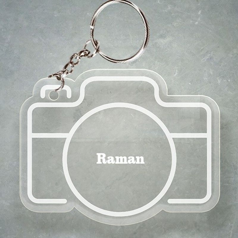 SY Gifts Camera Design Keychain With Raman Name Key Chain