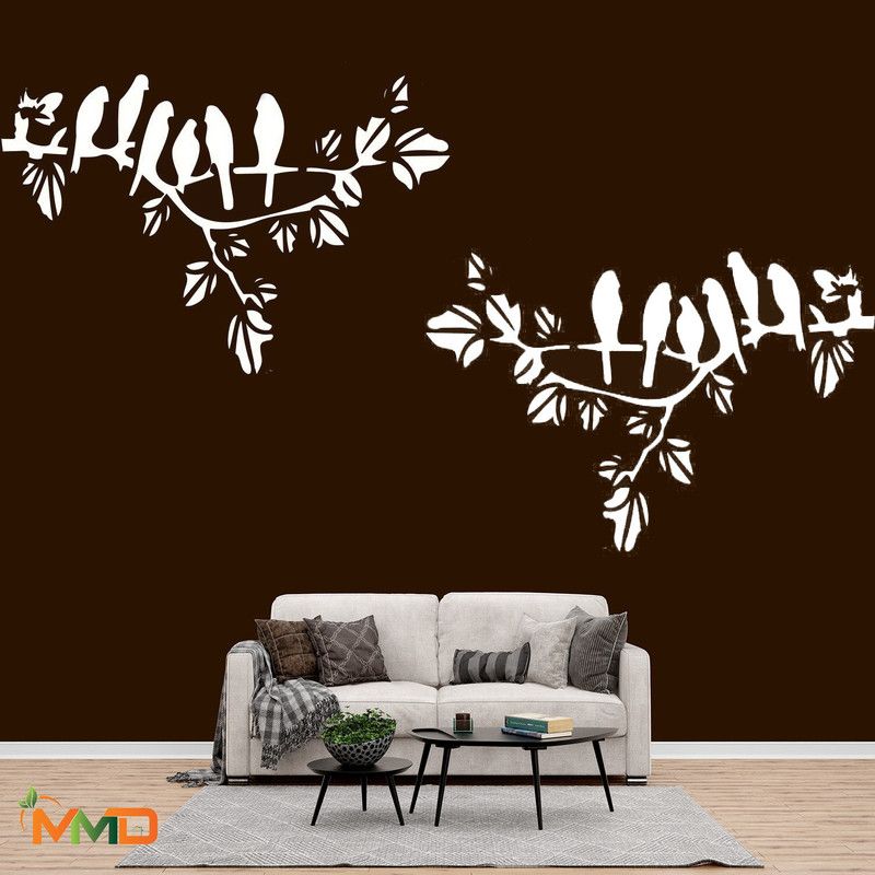 MMD DECORATION Feathery Flora Wall Stencil MMD 16" X 24" Feathery Flora Wall Stencil (Pack of 1, MORDERN PATTERN) Wall Stencil Stencil  (Pack of 1, Printed)