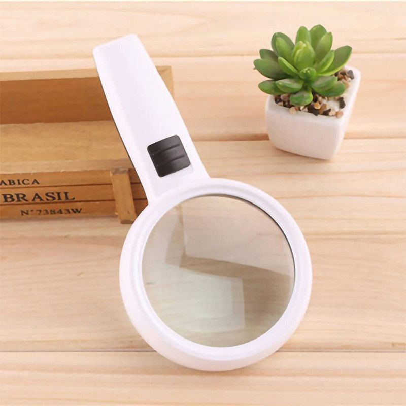 RHONNIUM Power Magnify Glass for Reading Books, Seniors, Macular Degeneration-XII52 10X Magnifying Glass  (Black, White)