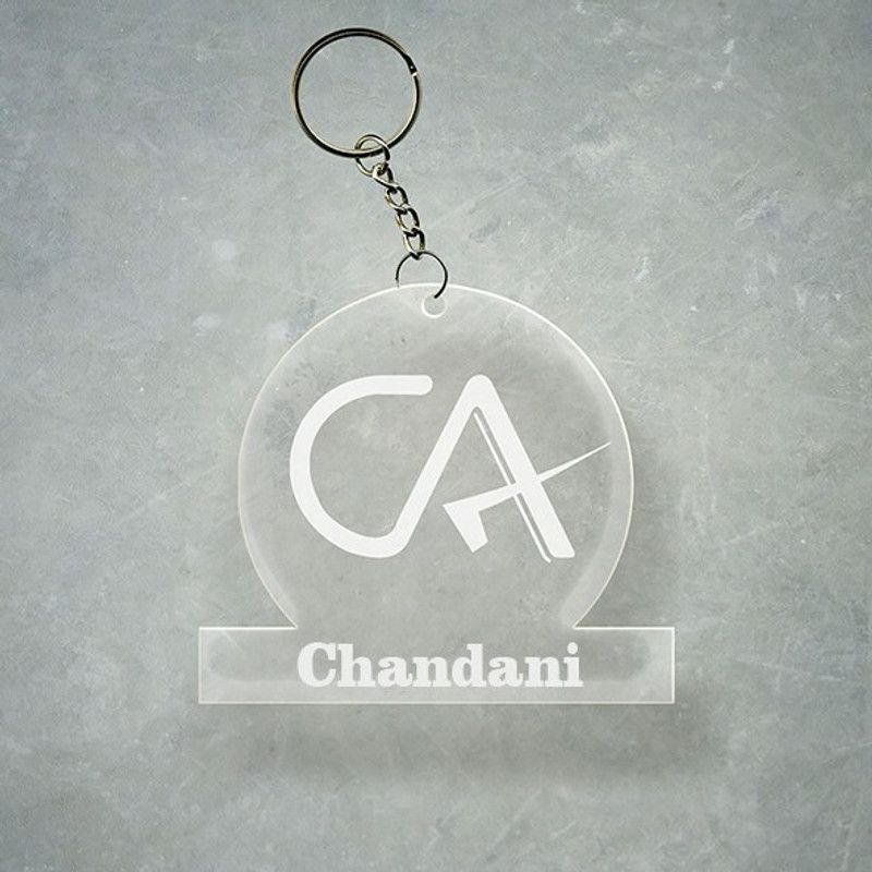 SY Gifts Chartered Accountant CA Design With Chandani Name Key Chain