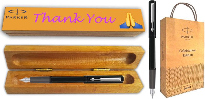 PARKER BETE Neo FOUNTAIN PEN SS With Wooden Thank You Wishing Gift Box & Gift Bag Fountain Pen  (Blue)