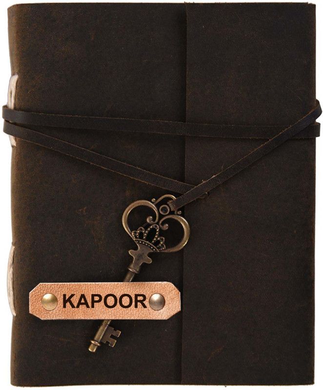 Rjkart KAPOOR embossed Leather Cover Diary With Key Lock A5 Diary Unruled 200 Pages  (KAPOOR)