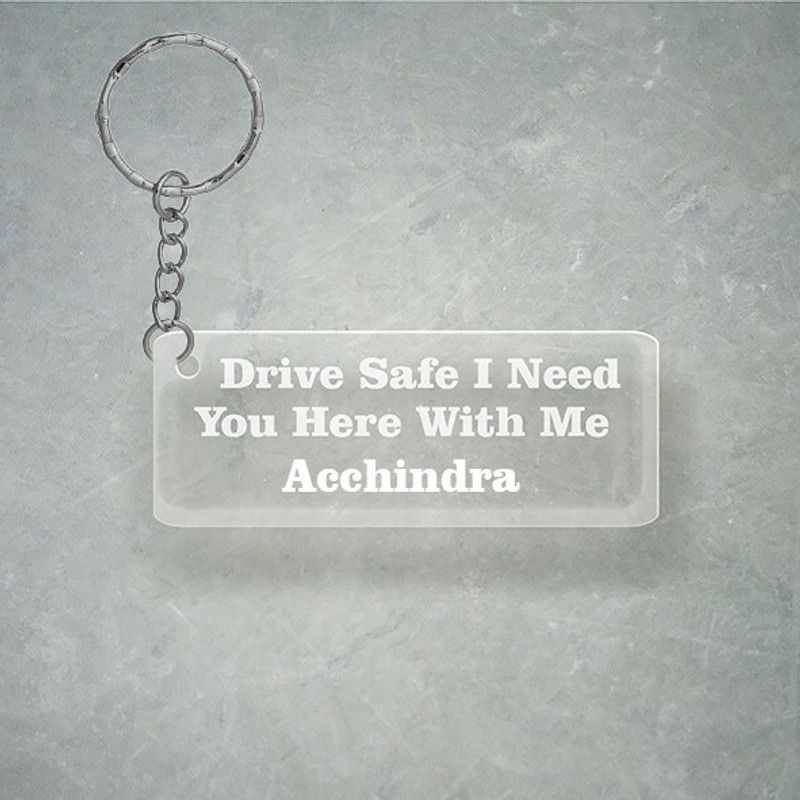 SY Gifts Drive SafeDesign With Acchindra Name Key Chain
