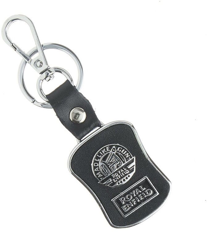 Giftshub Royal Enfield Leather Metal Hook Locking Keyring Key Chain