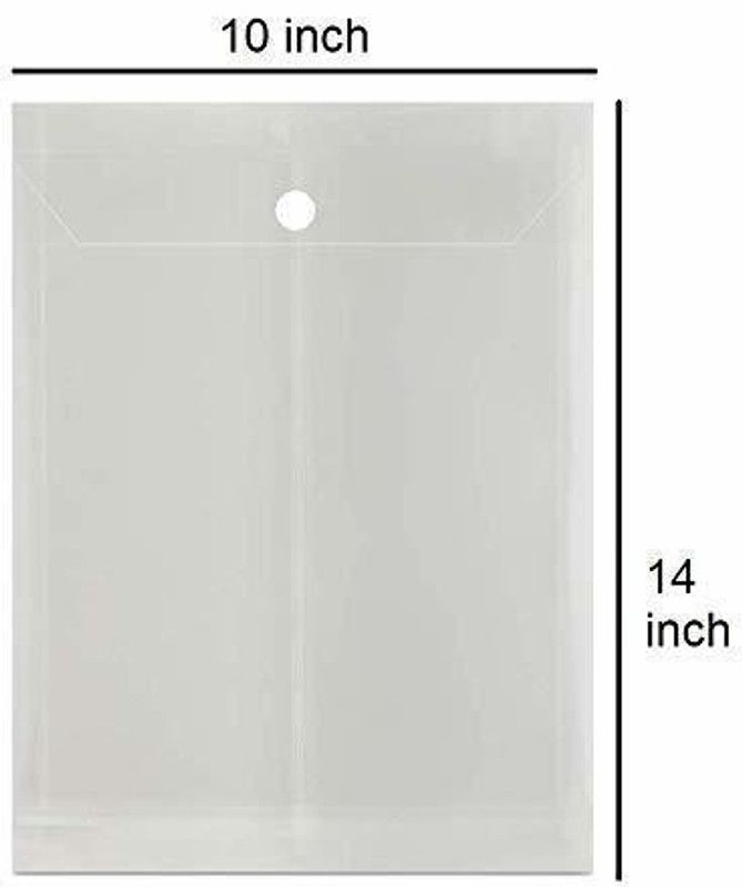 C J Choice Polypropylene ,Paper A4 Top Button  (Set Of 12, White)