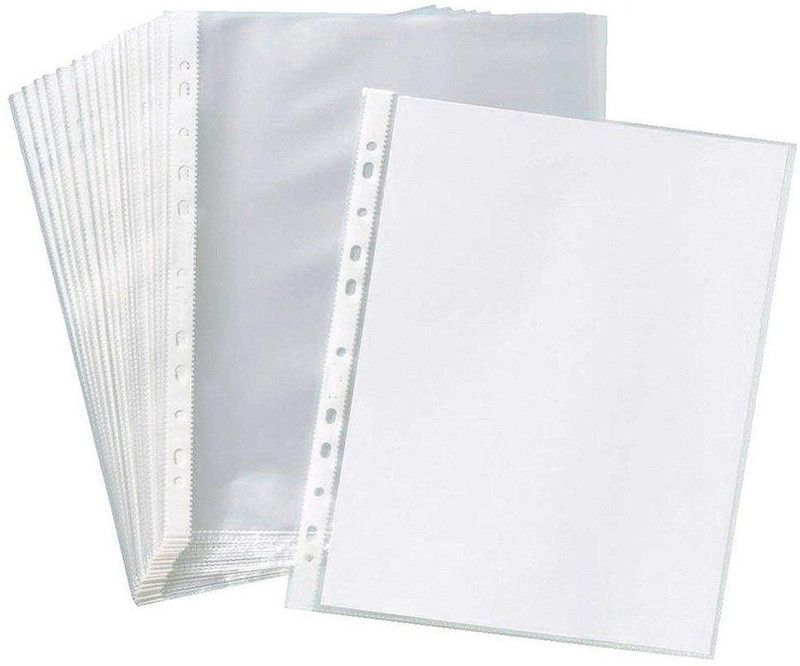 JSMSH Plastic Folder Leafs Sheet Protector  (Set Of 150, Transparent)