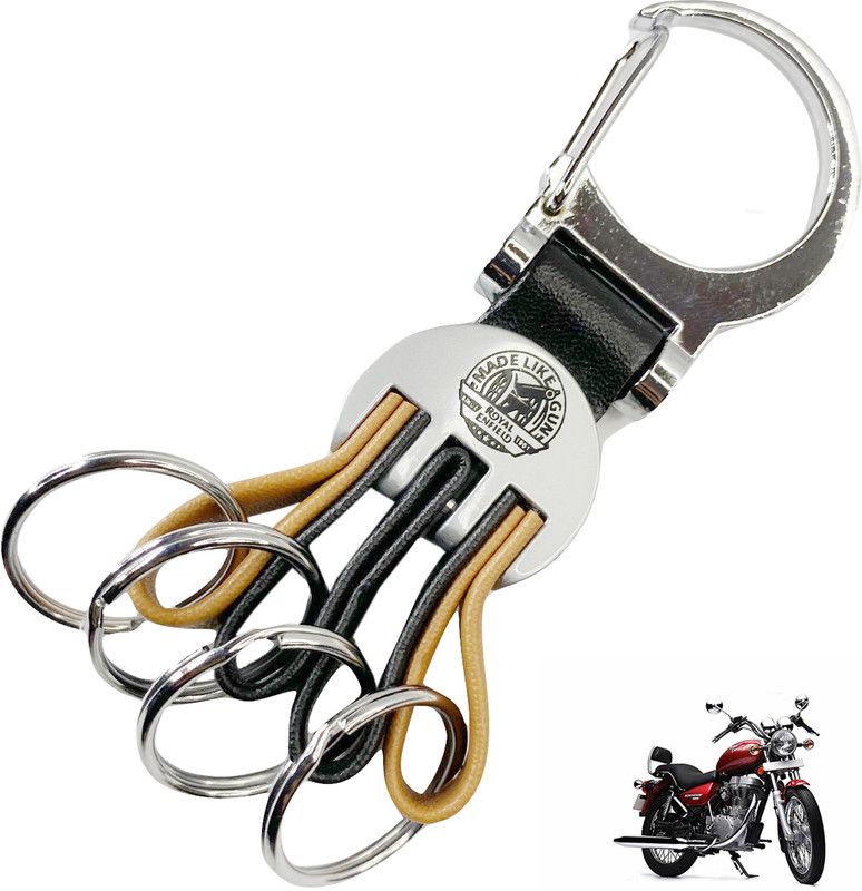 Dhe Best Bike Key Ring Brown&Black for Royal Enfield Thunderbird 350 Type 1 Key Chain