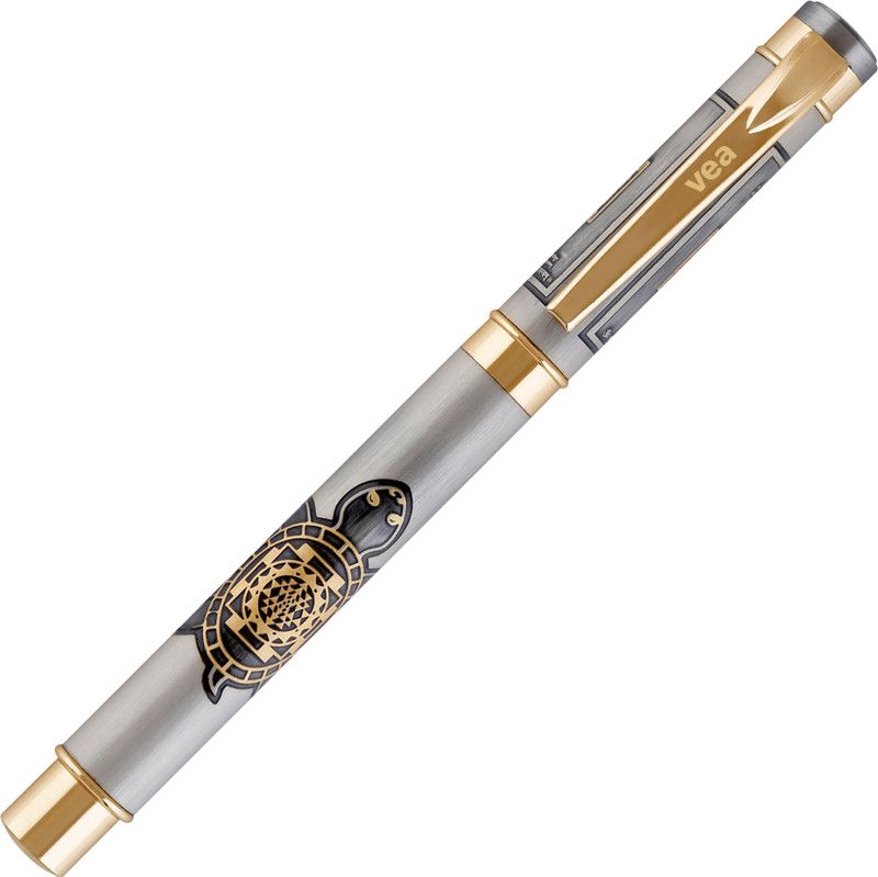 VEA Antique Two Tone Shree Laxmi Yantra Roller Ball Pen  (Blue)