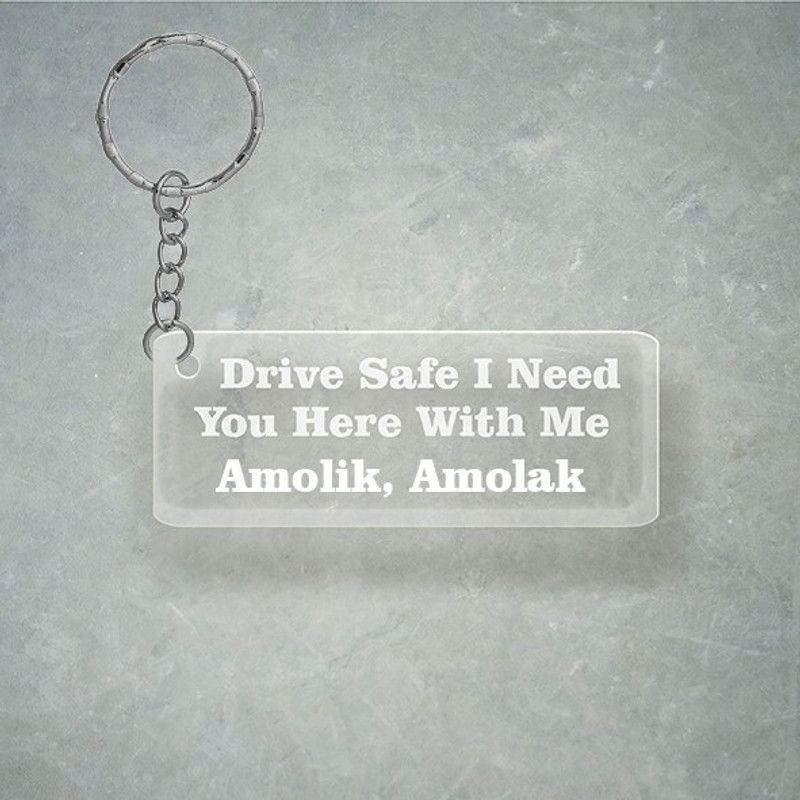 SY Gifts Drive SafeDesign With Amolik, Amolak Name Key Chain