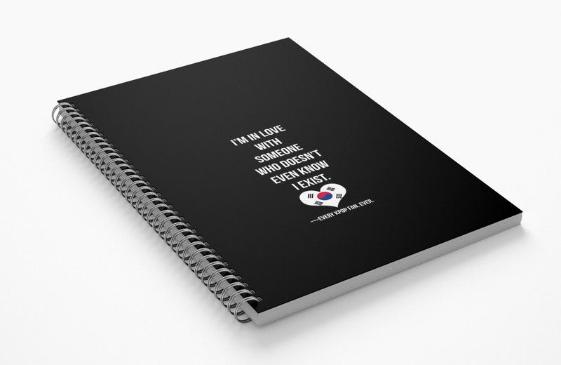 HeartInk BTS Bangtan Boys A5 Notebook Ruled 100 Pages  (Black)