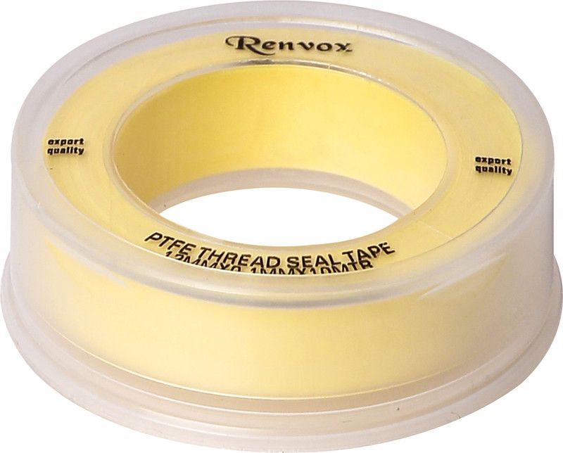 RENVOX Single Sided Teflon Tape for Plumbing Pipe fittings,Aquarium,Washing Machine,Water Tap to fix water leak (Pack of 1) Cello Tape And Dispensers (Manual)  (Set of 1, Yellow)