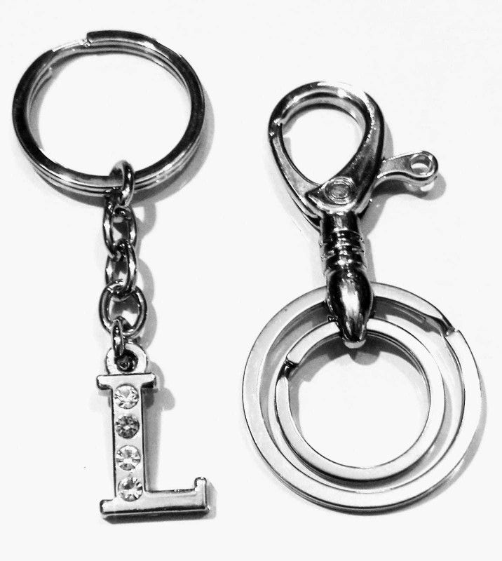ROYALSHOP ALPHABET L LETTER AND HOOK KEY CHAN SET OF 2 Key Chain
