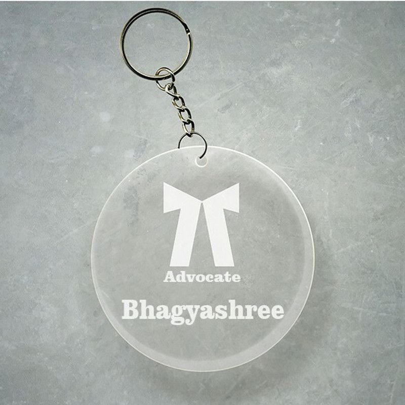 SY Gifts Advocate Logo Desigh With Bhagyashree Name Key Chain