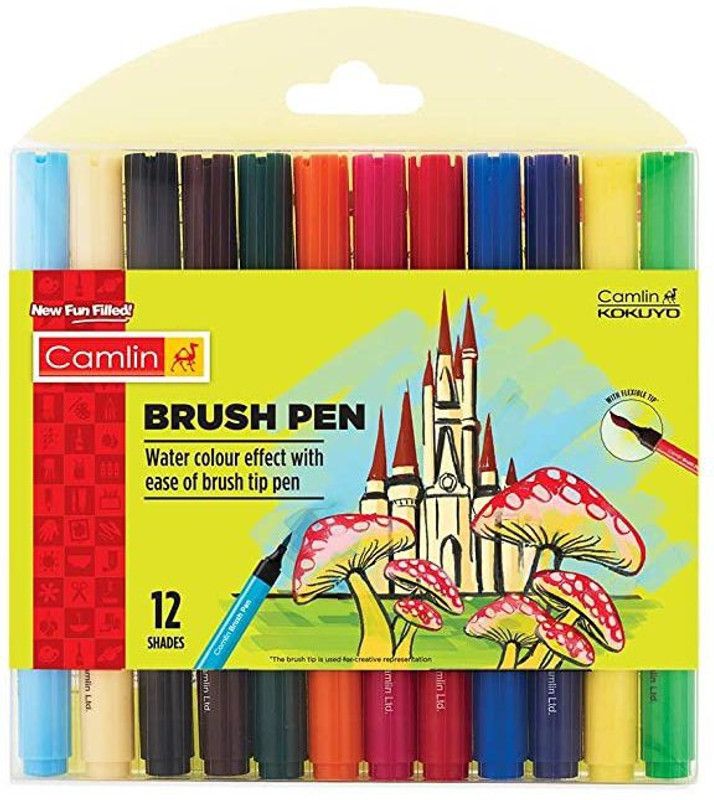 Camlin Kokuyo Flexible Nib Sketch Pen  (Multicolor)