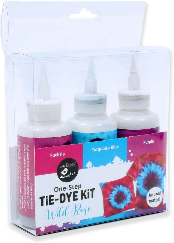 LITTLE BIRDIE One Step Tie Dye Wild Rose Kit 3Pcs  (Set of 3, Wild Rose)