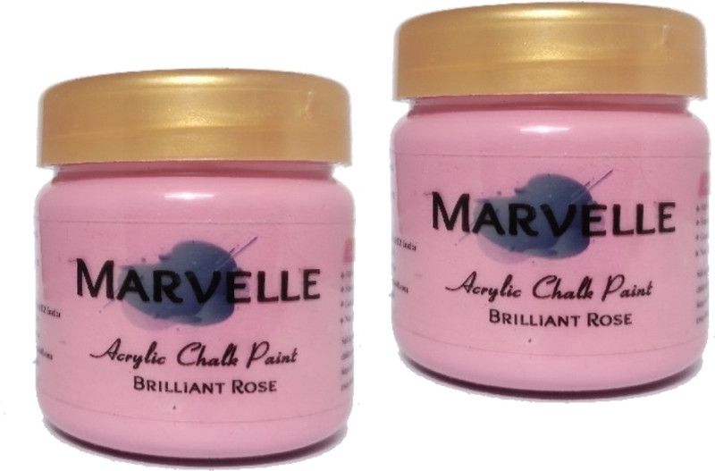 Marvelle Acrylic Chalk Paint Medium Matte Finish  (Set of 2, Brilliant Rose)