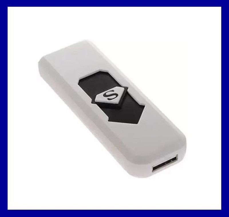 Buy USB LIGHTER Electronic USB Windproof Rechargeable Cigarette Lighter,Rechargeable usb smart electronic cigarette lighter. Easy to carry, pocket size, lighter Pocket Lighter  (White)
