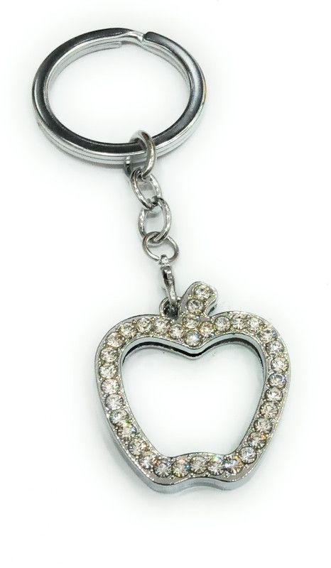 swagtreg Metallic Stones Apple shape Photo frame Key Chain
