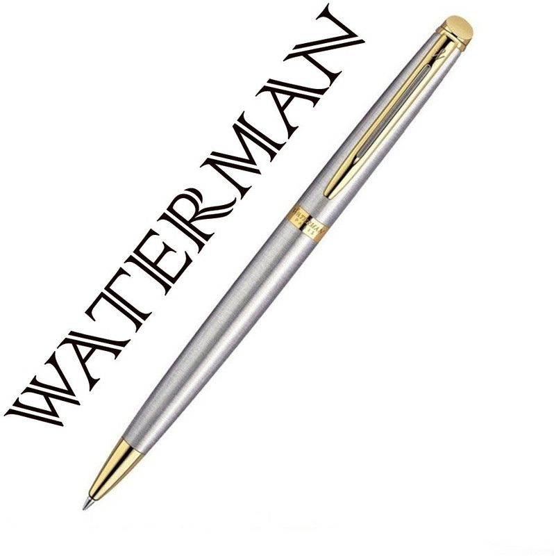 Waterman HEMISPHERE STAINLESS STEEL GT BALLPOINT PEN WITH FREE POCKET WATCH Ball Pen  (Blue)