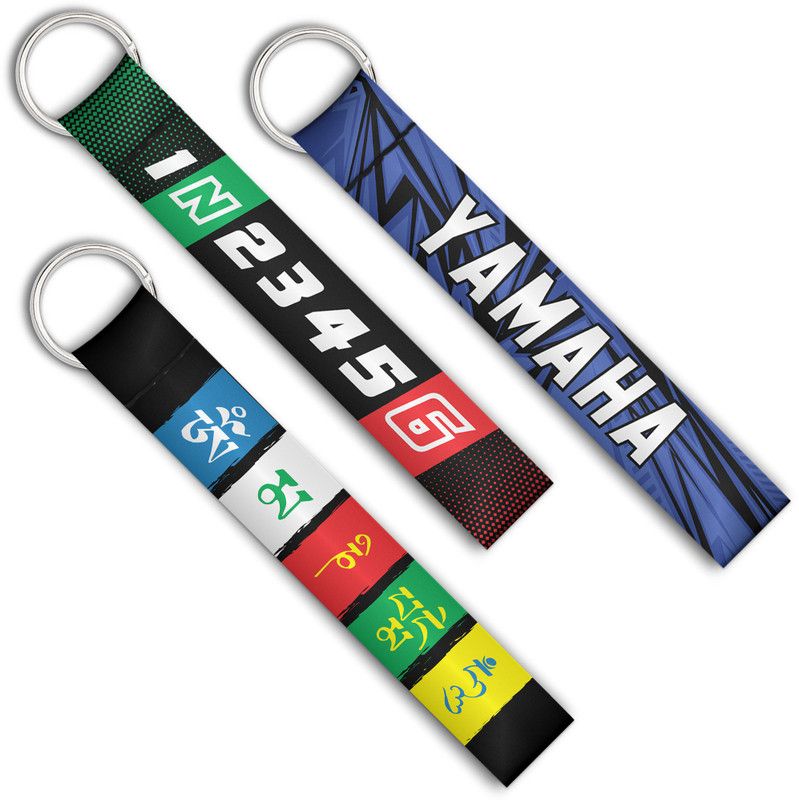 Motopulse Yamaha, Flag, 1N23456 keychain for bikes. Key Chain