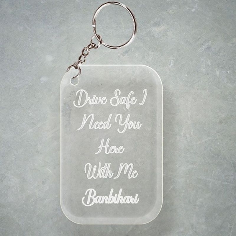 SY Gifts D2 Drive Safe Keychain With Banbihari Name Key Chain
