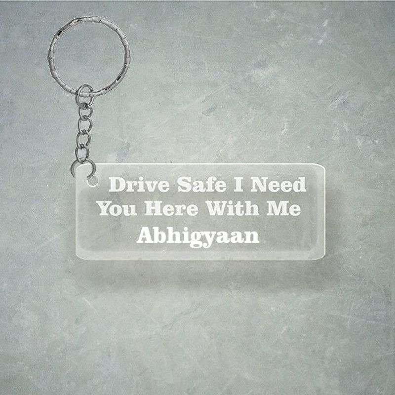 SY Gifts Drive SafeDesign With Abhigyaan Name Key Chain
