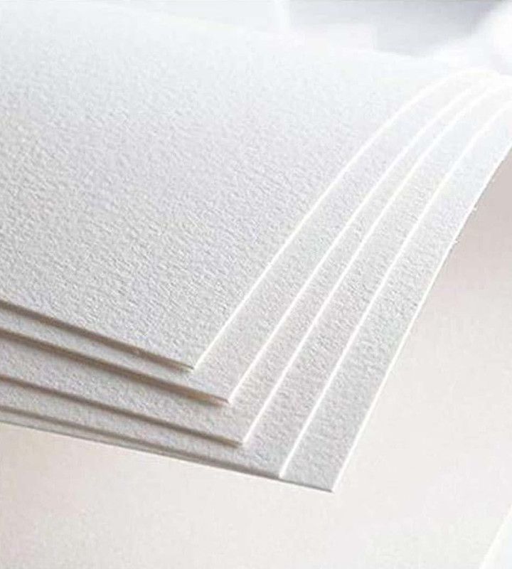LRS Paper Acid free, 25 % cotton, Cold Pressed surface A4 300 gsm A4 paper  (Set of 100, White)