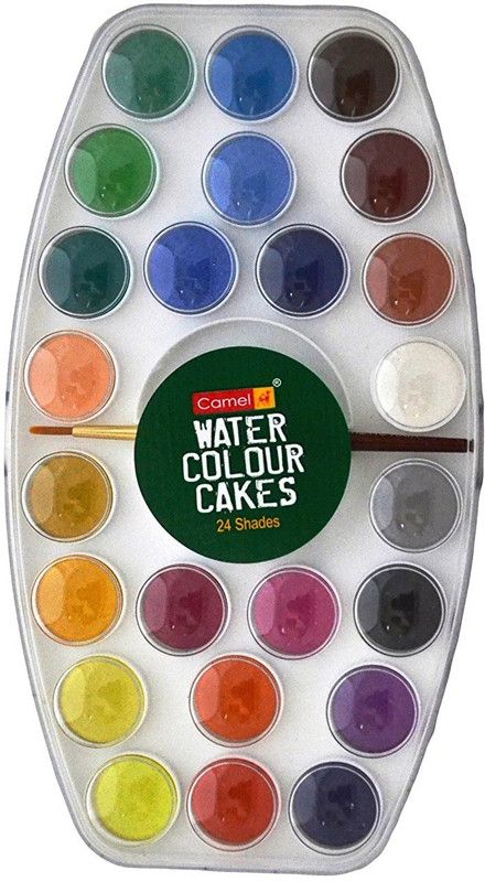 Camel Student Watercolor Cakes - 24 Shades  (Set of 24, Multicolor)