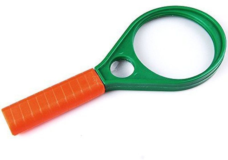 SCORIA Optical Grade Magnifying Glass 5X::10X MAGNIFIER  (Orange, Green)