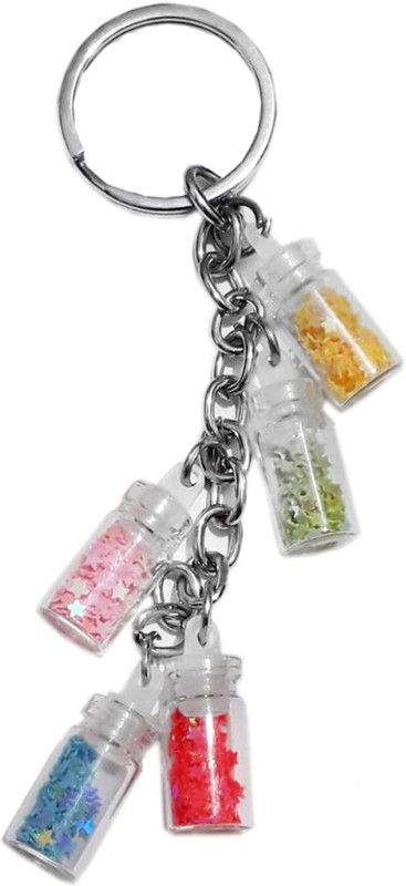 Red Champion Drift Bottle Keychain 5 Glass Bottle For Lover Gifts for Car Bags (Pack of 1) Key Chain