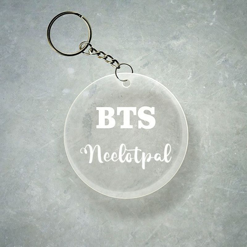 SY Gifts BTS Design With Neelotpal Name Key Chain