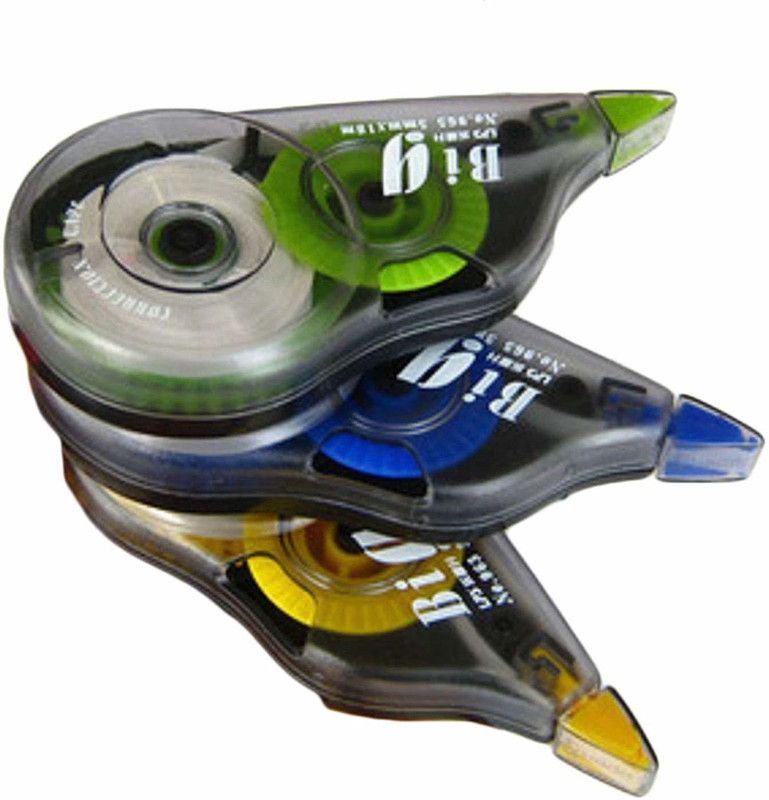 Ishan creation IC Series 5 mm Correction Tape  (Set of 3, Blue)