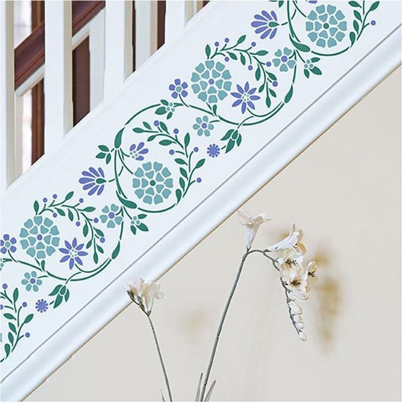 YMS Size:- 16" X 24" Filament Fineart Wall Stencil  (Pack of 1, FLORAL PATTERN)