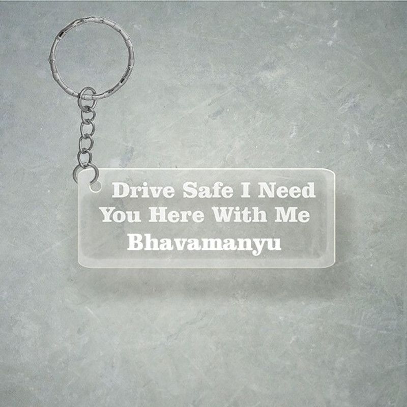 SY Gifts Drive SafeDesign With Bhavamanyu Name Key Chain