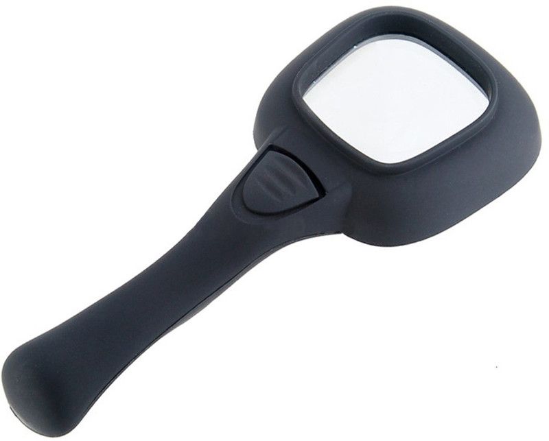 JM LED Money Checker Magnifying Glass 3X Magnifier  (Black)