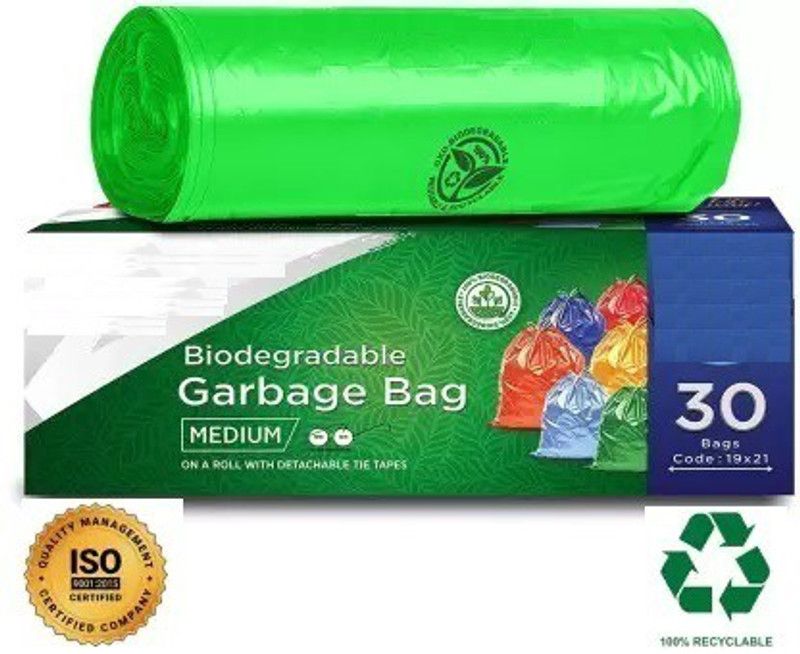 ALEX INDIA MARKETING (19 X 21 Inch, Black, Pack of 5) Medium 30 L Garbage Bag (30Bag ) Medium 30 L Garbage Bag  (30Bag )
