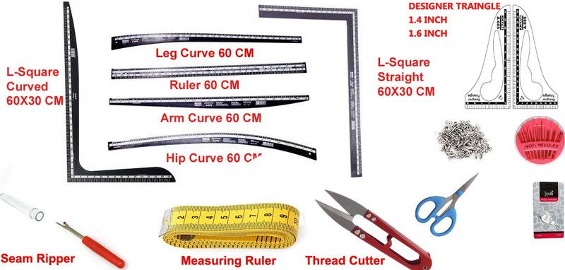 Kitoarts Khyati Fashion Designing Scale,Tailoring Kit With all Basic Accessories Sewing Kit