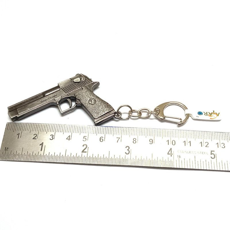 ATAR keychain pistal gun Keychain silver colour hard metal Uses for Bike, Car and Scooty etc.DE1 Key Chain