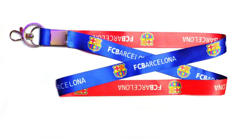 Blue Aura FCB Barcelona ID Holder \Bike Keychain \ Car Keychain Lanyard  (multicolour)