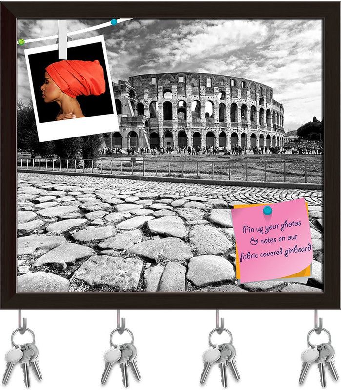 Artzfolio The Majestic Coliseum Amphitheater Rome Italy Pinboard Dark Brown8.8x8in Cork Bulletin Board  (Multicolor 8.8 x 8 inch (22 x 20 cms))
