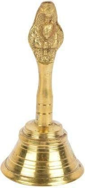 OM SHIV ENTERPRISES Brass Pooja Bell Ghanti Brass Pooja Bell  (Gold, Pack of 1)