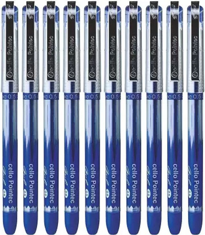 Cello Pointec Gel Pen  (Pack of 5, Blue)