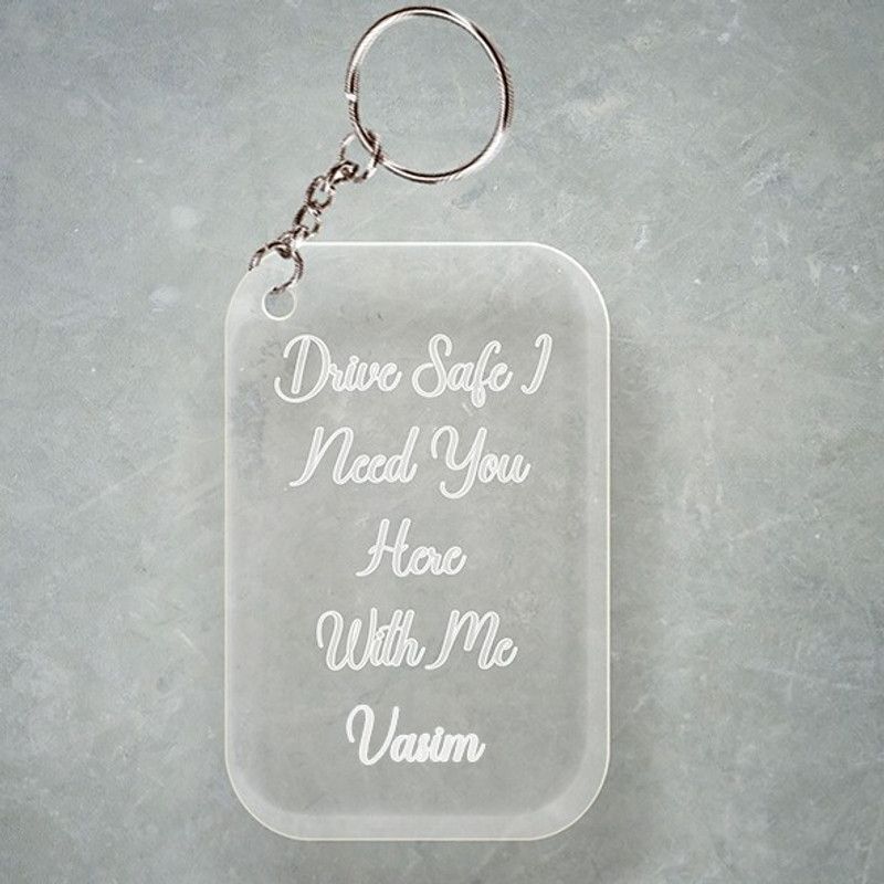 SY Gifts D2 Drive Safe Keychain With Vasim Name Key Chain