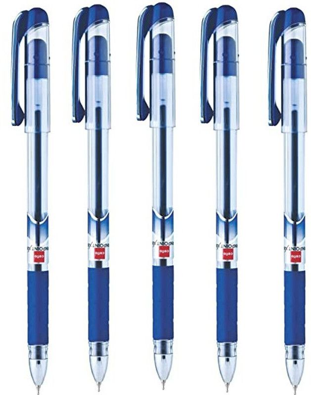 Cello Pin Point XS Ball Pen  (Pack of 5, Blue)
