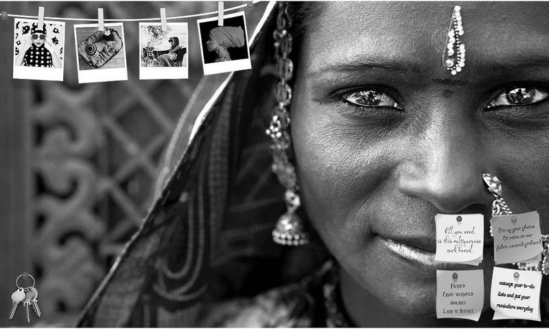 Artzfolio Portrait Of A India Rajasthani Woman Notice Pin Board Soft Board with Push Pins Cork Bulletin Board  (Frameless 26.9 x 16 inch (68 x 41 cms))